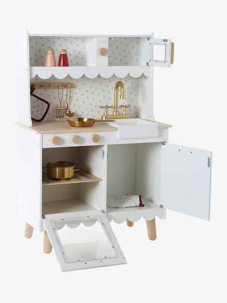 Cuisine feston avec accessoires en bois FSC® blanc 6 - vertbaudet enfant 