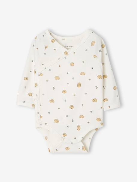 Lot de 2 bodies naissance manches longues cappuccino+rose pâle+vert sauge 17 - vertbaudet enfant 
