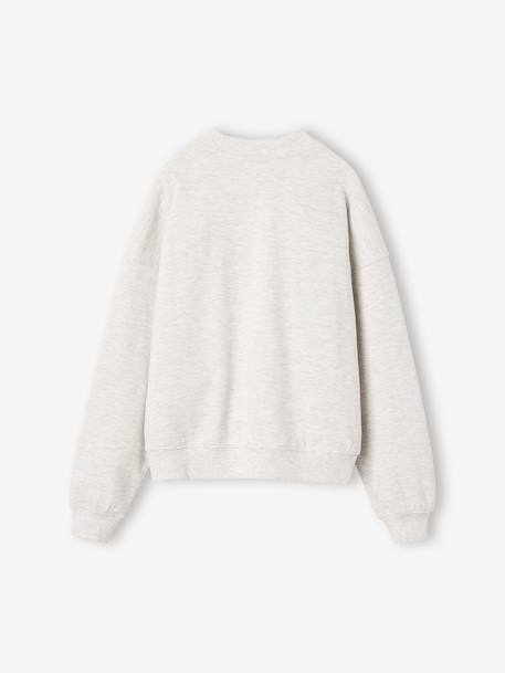 Sweat fille manches longues chocolat+gris 5 - vertbaudet enfant 