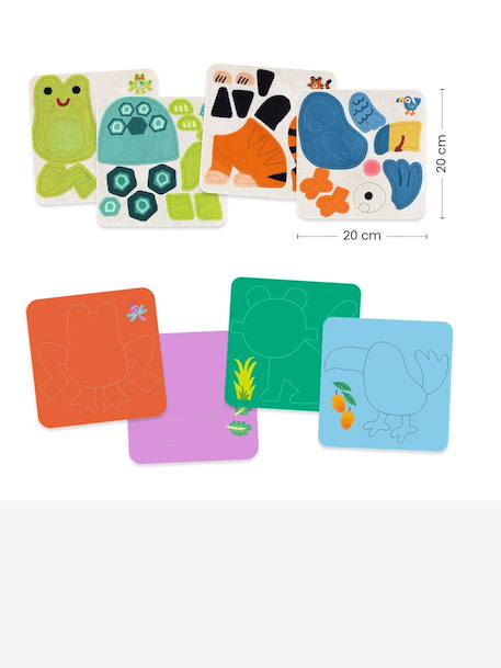 Tableaux feutrine animaux tout doux vert 4 - vertbaudet enfant 