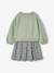 Robe bi-matière fille anthracite+écru+mauve+vert sauge 15 - vertbaudet enfant 