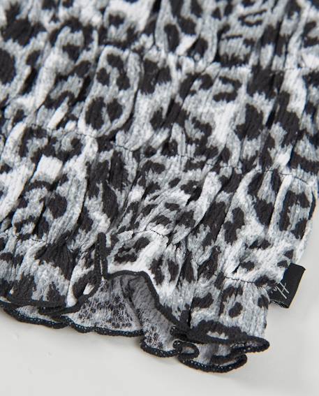 Top fille en tissu tissé avec motif animalier Noir 4 - vertbaudet enfant 