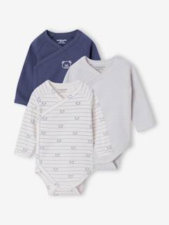 Bébé-Body-Lot de 3 bodies naissance garçon manches longues