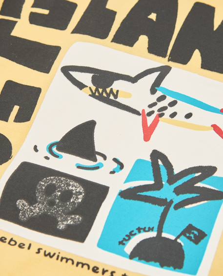 T-shirt en maille pour garçon avec imprimé illustré Jaune 4 - vertbaudet enfant 