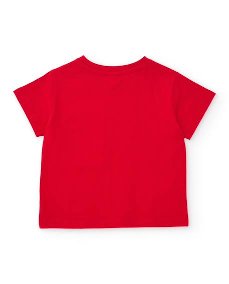 T-shirt garçon en maille au style bande dessinée Rouge 2 - vertbaudet enfant 