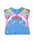 T-shirt en maille pour fille avec grand imprimé sur le devant Bleu 1 - vertbaudet enfant 