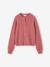 Gilet fille manches longues chocolat+vieux rose 4 - vertbaudet enfant 