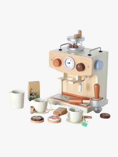 Grande cafetière avec accessoires en bois FSC® écru 5 - vertbaudet enfant 