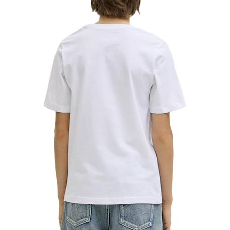 T-shirt garçon à manches courtes tucket Blanc+Noir+Rose 2 - vertbaudet enfant 