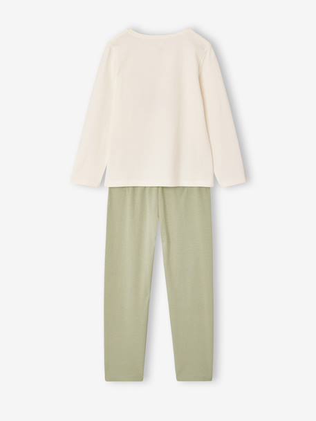 Lot 2 pyjamas fille vert sauge 8 - vertbaudet enfant 