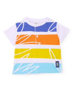 Garçon-T-shirt, polo, sous-pull-T-shirt garçon en maille à rayures horizontales