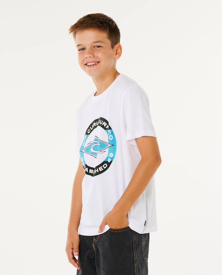 T-shirt staple filler garçon Light aqua+White 8 - vertbaudet enfant 