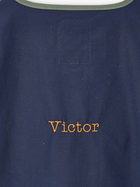 Tablier garçon personnalisable 'Cool school' bleu+bleu foncé 10 - vertbaudet enfant 