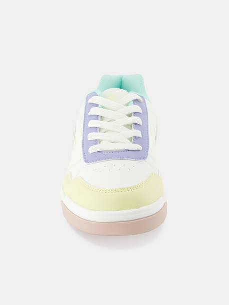 Baskets fille en cuir et synthétique - confort au quotidien White 4 - vertbaudet enfant 