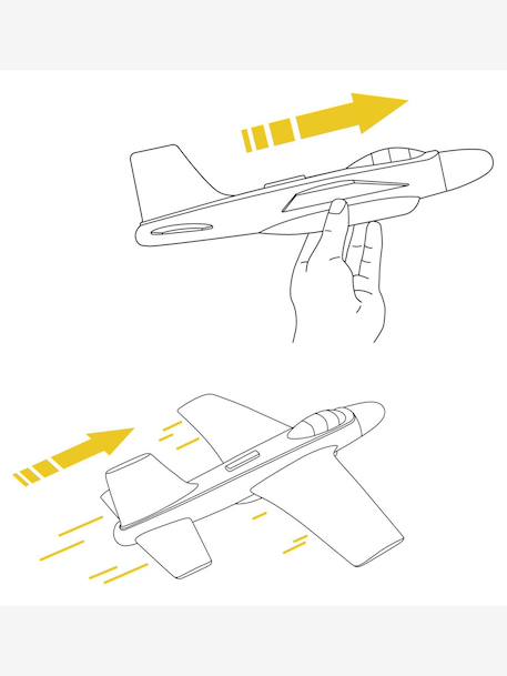 Avion planeur fire jet jaune 3 - vertbaudet enfant 