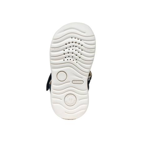 Sandales en cuir à scratch Bleu+Marine+Marine   jaune foncé 17 - vertbaudet enfant 