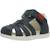 Sandales en cuir à scratch Bleu+Marine+Marine   jaune foncé 4 - vertbaudet enfant 