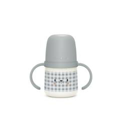 Puériculture-Biberon phosphorescent avec anses et bec silicone
