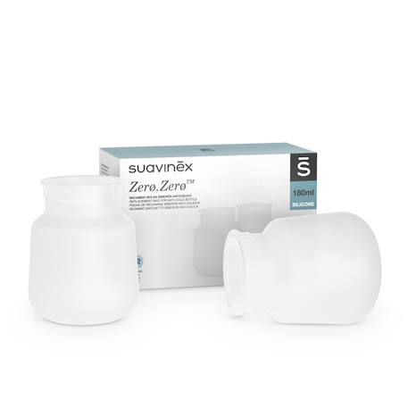 Poche de rechange biberon anti-colique 180 ml zero.zero Blanc 3 - vertbaudet enfant 