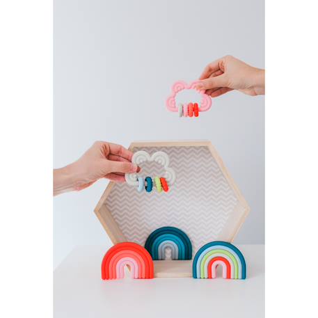 Jouet bébé anneau de dentition ludique +6m Multicolore 2 - vertbaudet enfant 
