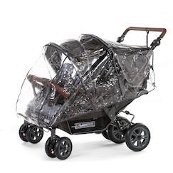 Puériculture-Accessoire poussette housse de pluie quadruple