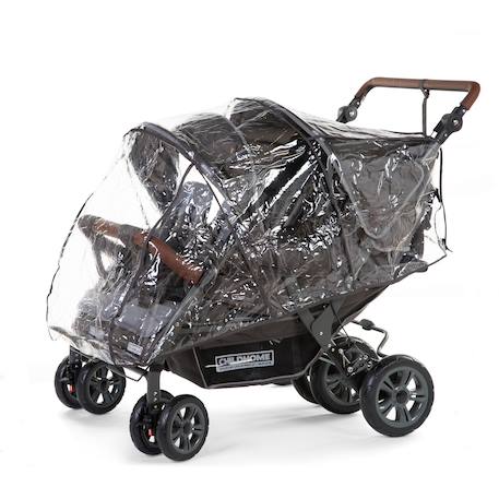 Accessoire poussette housse de pluie quadruple Anthracite 1 - vertbaudet enfant 