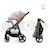 Poussette TRIG 3 TR avec plateau click & fold, assise allongée 91,5 cm, roues pivotantes 360°, capote déperlante Beige+Gris+Marron+Noir 3 - vertbaudet enfant 