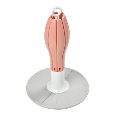 Egoutte biberons pliable compact et nomade capacité 8 biberons Gris+Rose+Terre argile 9 - vertbaudet enfant 