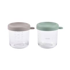 Puériculture-Lot de 2 portions repas en verre 250 ml