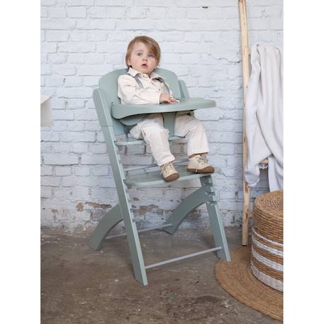 Chaise haute évolutive + tablette evosit Blanc+Gris pierre+Menthe+Neutre+Rouille 18 - vertbaudet enfant 
