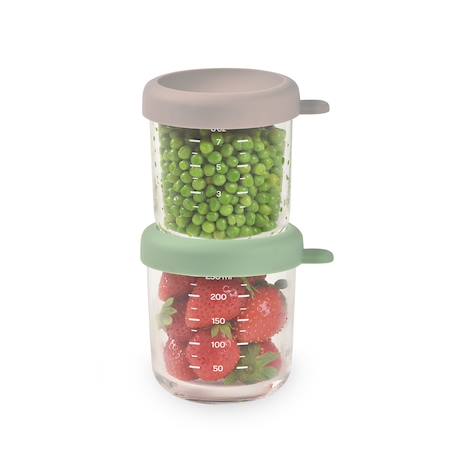 Lot de 2 portions repas en verre 250 ml Vert sauge/gazelle 4 - vertbaudet enfant 