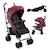 Poussette SIESTA 2 pliage canne jusqu’à 22 kg, légère 7,9 kg, repose-pieds réglable, capote ventilée Gris+Noir+Rouge 13 - vertbaudet enfant 