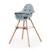 Chaise haute évolutive réglable en hauteur Anthracite+Menthe 7 - vertbaudet enfant 