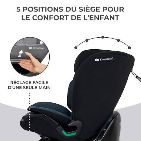Siège auto Kinderkraft ONETO3 I-SIZE 76-150 cm dossier inclinable 5 positions + organisateur voiture Bordeaux+Gris+Noir+Vert 15 - vertbaudet enfant 