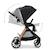 Poussette Kinderkraft VESTO 2 pliage avec assise installée, siège réversible jusqu’à 22 kg, roues 8/11”, éco-cuir Beige+Gris+Noir 17 - vertbaudet enfant 