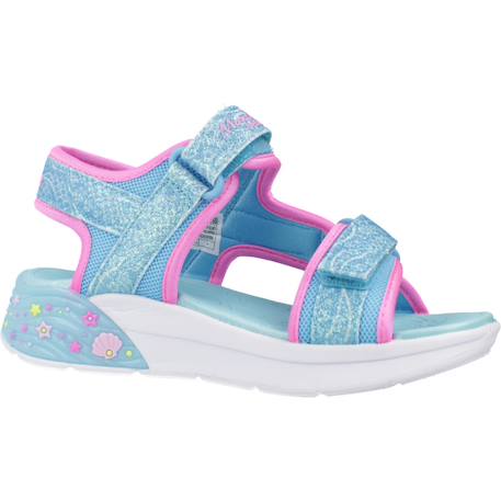 Sandales enfant fille en textile légère confortable Bleu+Bleu blmt+Violet lvmt 11 - vertbaudet enfant 