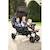 Triplette poussette capacité 3 enfants + housse de pluie + pare-soleil Noir 2 - vertbaudet enfant 