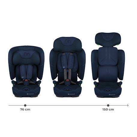 Siège auto Kinderkraft FIX2GO i-Size 76-150 cm isofix capteur saferide + organisateur voiture Bleu marine+Gris+Noir+Vert 6 - vertbaudet enfant 
