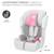 Siège auto Kinderkraft COMFORT UP i-Size 76-150 cm ceinture sécurité + organisateur Gris+Noir+Rose+Vert 18 - vertbaudet enfant 