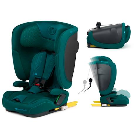 Siège auto Kinderkraft FIX2GO i-Size 76-150 cm isofix capteur saferide + organisateur voiture Bleu marine+Gris+Noir+Vert 22 - vertbaudet enfant 