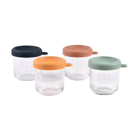 Lot de 4 portions repas en verre 250 ml Mélange couleurs 3 - vertbaudet enfant 