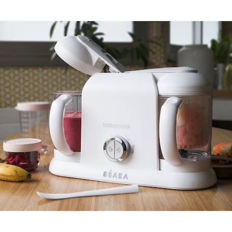 Robot cuiseur 4 en 1 contenance xxl 2200 ml babycook duo Blanc argent+Gris foncé 5 - vertbaudet enfant 