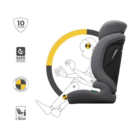 Siège auto enfant  Kinderkraft COMFORT UP 2 PLUS i-Size 76-150cm 3-en-1 air flow housse amovible ceinture 3 points sans isofix Beige+Blue+Gris+Noir+Vert 16 - vertbaudet enfant 