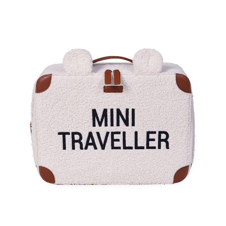 Sac de voyage valise pour enfant mini traveller Teddy blanc cassé+Teddy marron 1 - vertbaudet enfant 