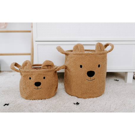 Panier de rangement 25x20x20 cm teddy Blanc cassé+Neutre 8 - vertbaudet enfant 