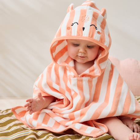 Poncho de bain bébé honfleur Corail 5 - vertbaudet enfant 