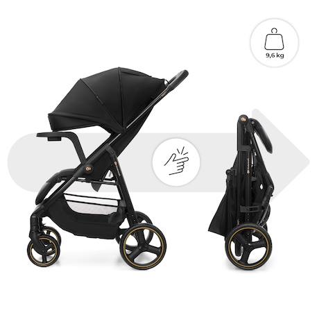 Poussette TRIG 3 TR avec plateau click & fold, assise allongée 91,5 cm, roues pivotantes 360°, capote déperlante Beige+Gris+Marron+Noir 21 - vertbaudet enfant 