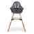 Chaise haute évolutive réglable en hauteur Anthracite+Menthe 3 - vertbaudet enfant 