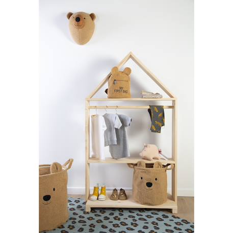 Panier de rangement 40x40x40 cm teddy Blanc cassé+Neutre 9 - vertbaudet enfant 