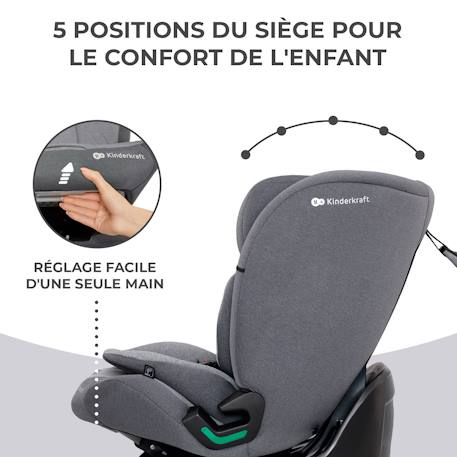 Siège auto Kinderkraft ONETO3 I-SIZE 76-150 cm dossier inclinable 5 positions + organisateur voiture Bordeaux+Gris+Noir+Vert 9 - vertbaudet enfant 